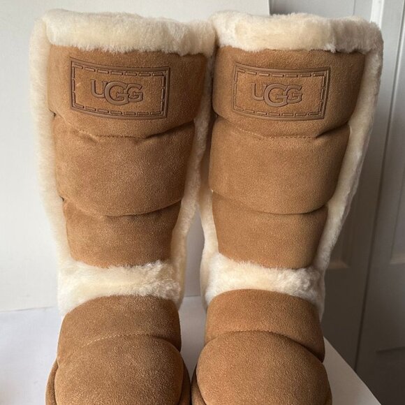 NEW $280 UGG CLASSIC CHILLAPEAK TALL CHESTNUT SUEDE WOMEN'S BOOTS SIZE 7 - Picture 5 of 6